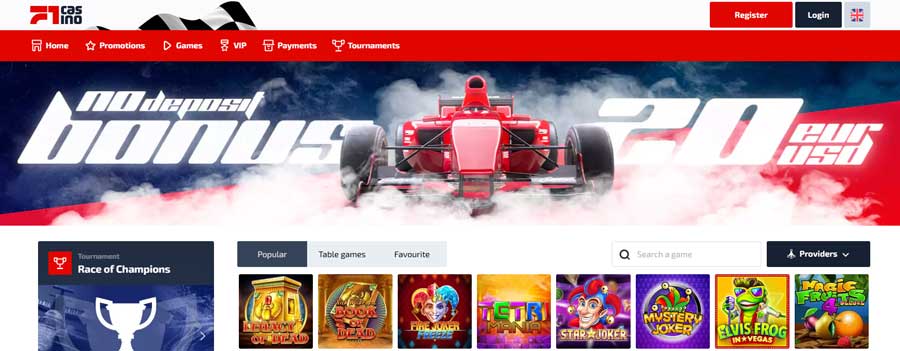 F1 Casino - Odbierz Bonus 100 zł za Rejestrację