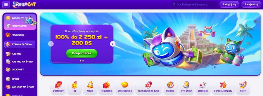 🐈️ RoboCat Kasyno - Innowacyjne Doświadczenie Hazardowe