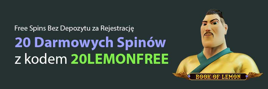 Lemon Casino 20 Free Spins bez depozytu – bonus za rejestrację